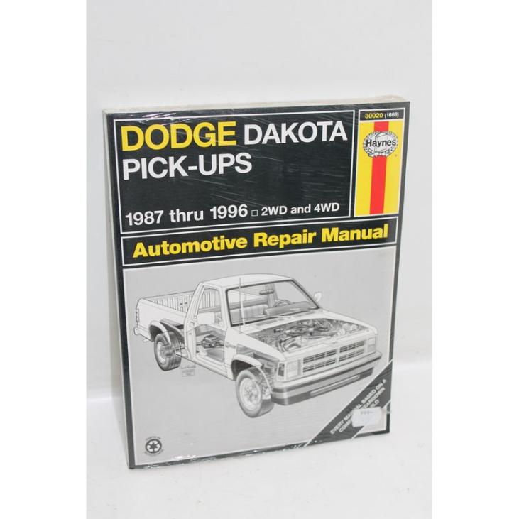 Manuel de réparation pour Dodge Dakota Pick-ups de 1987 à 1996 en anglais