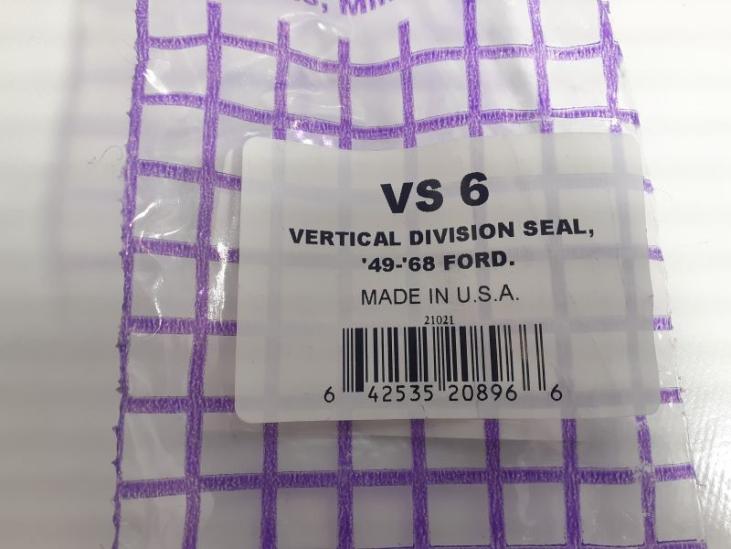 Joint verticaux pour fenêtre de ventilation VS 6  pour Ford de 1949 à 1968